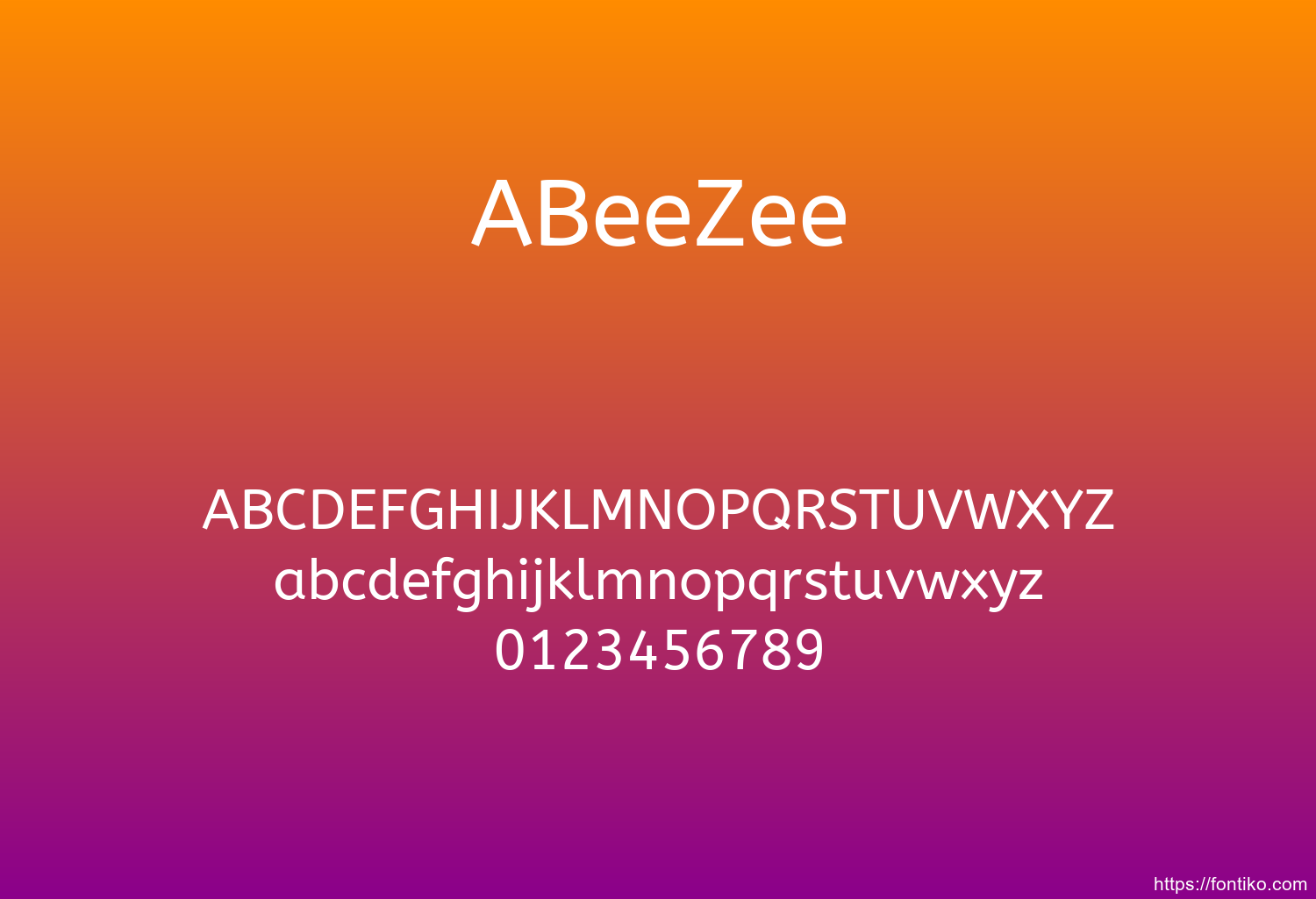 ABeeZee font