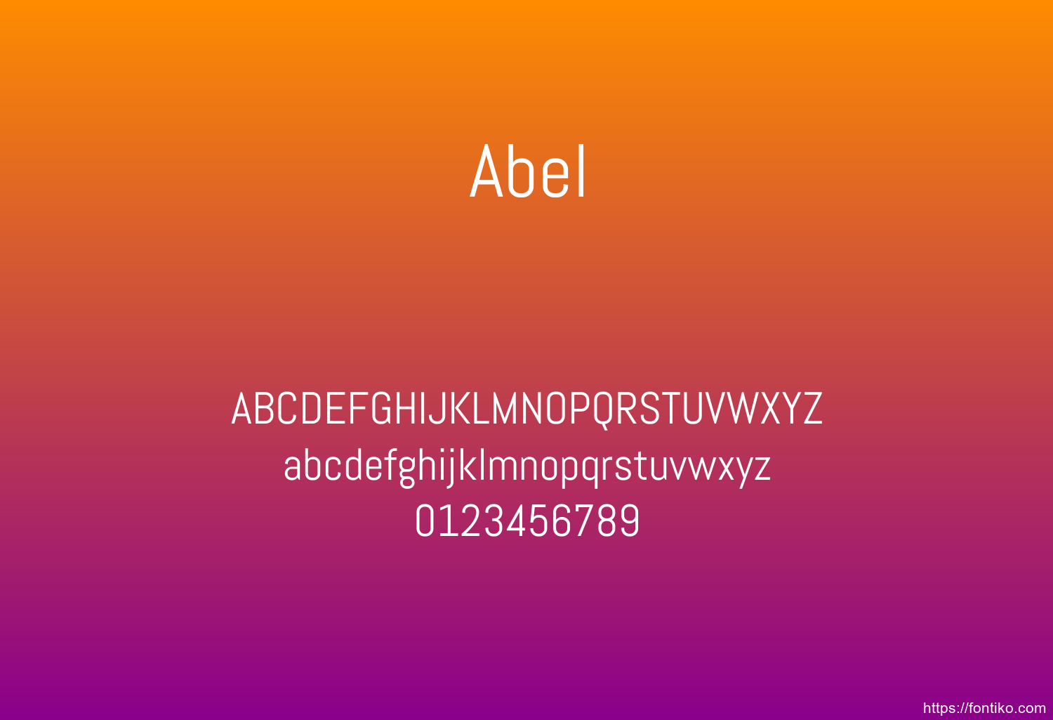 Abel font