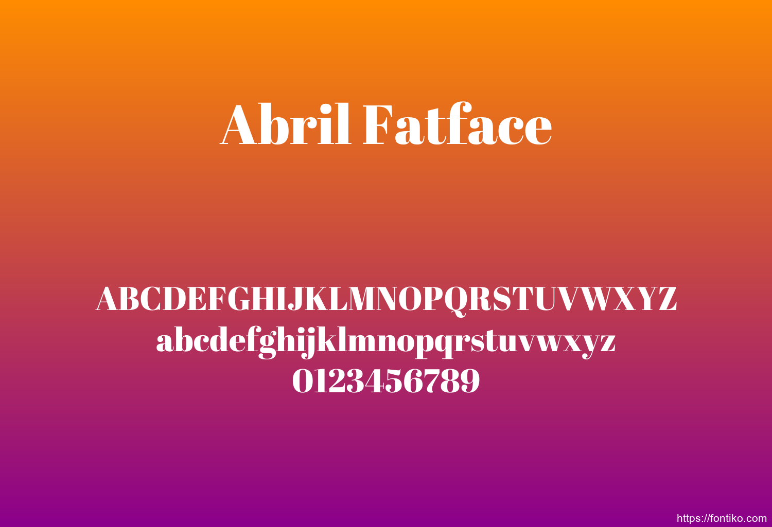 Abril Fatface font