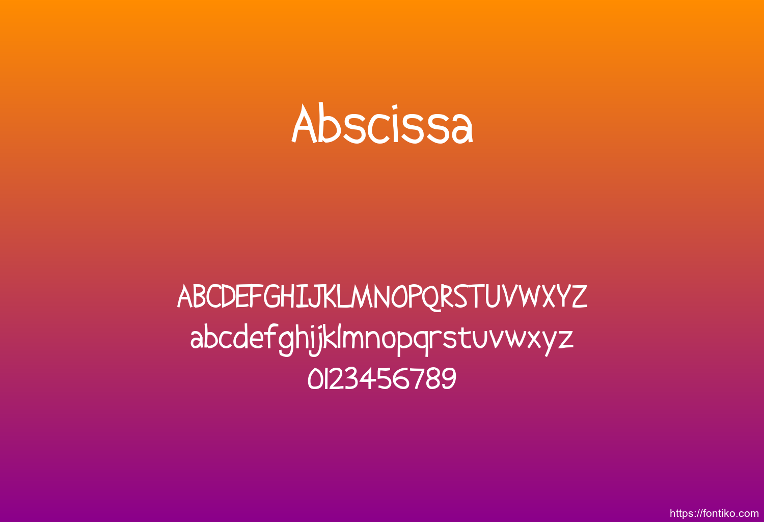 Abscissa font