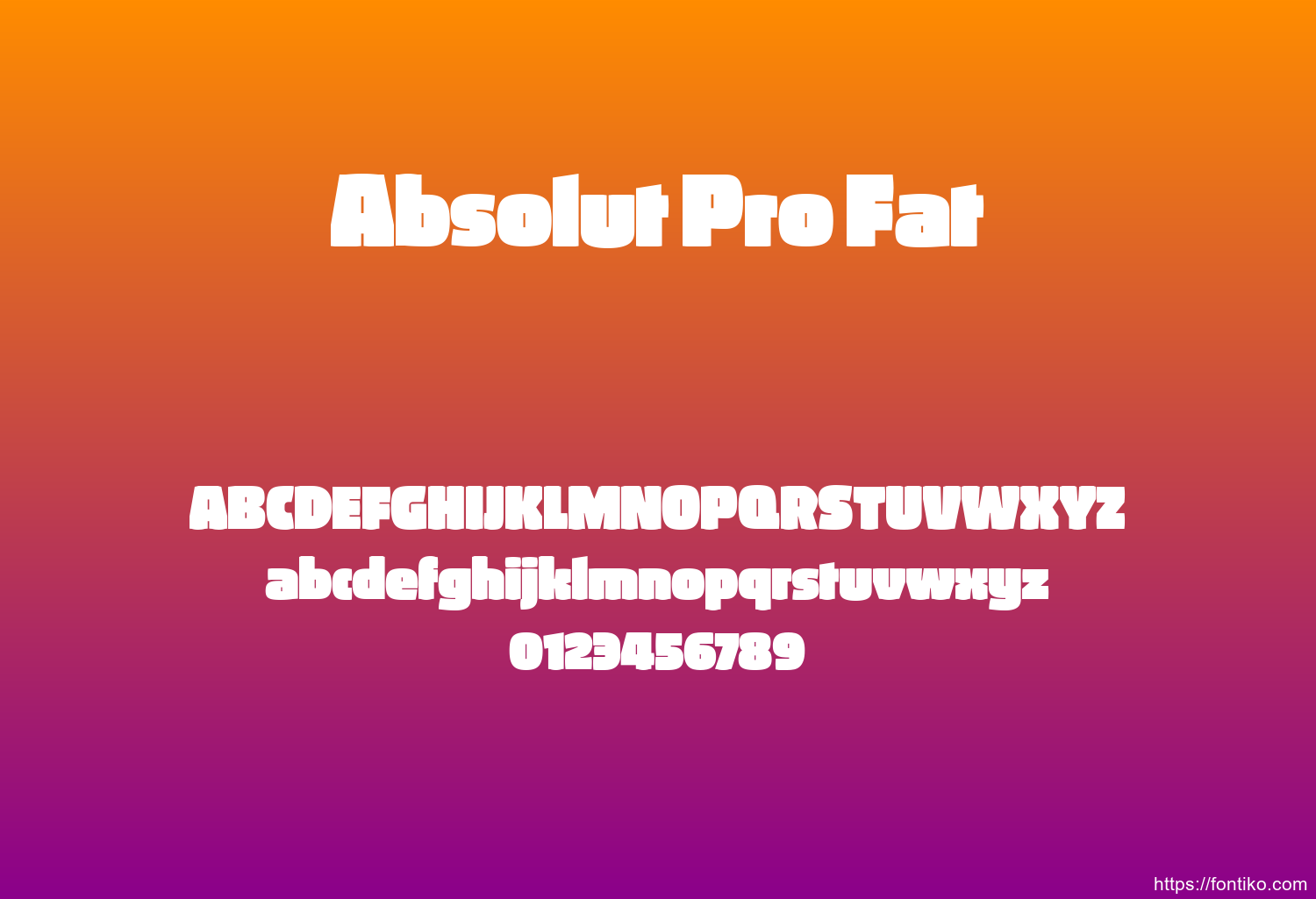 Absolut Pro Fat font