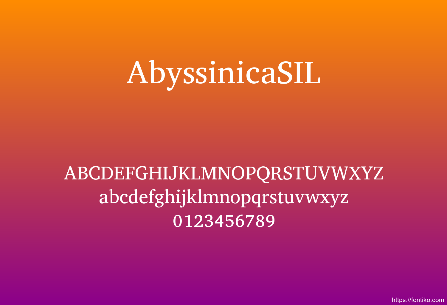 AbyssinicaSIL font