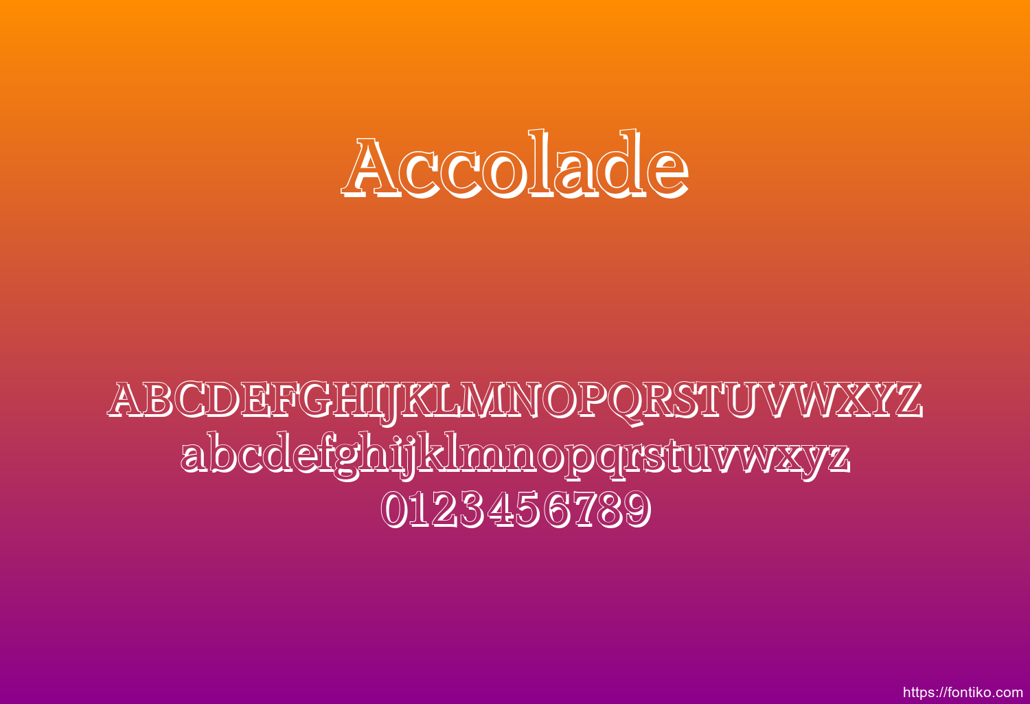 Accolade font