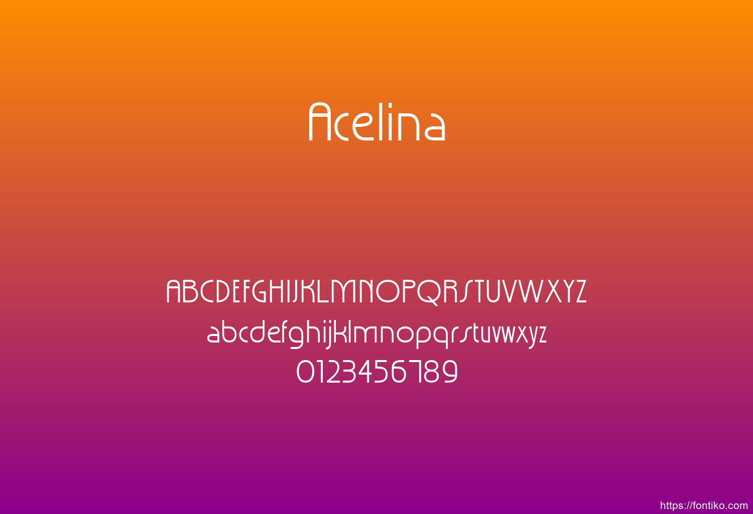 Acelina Acelina font