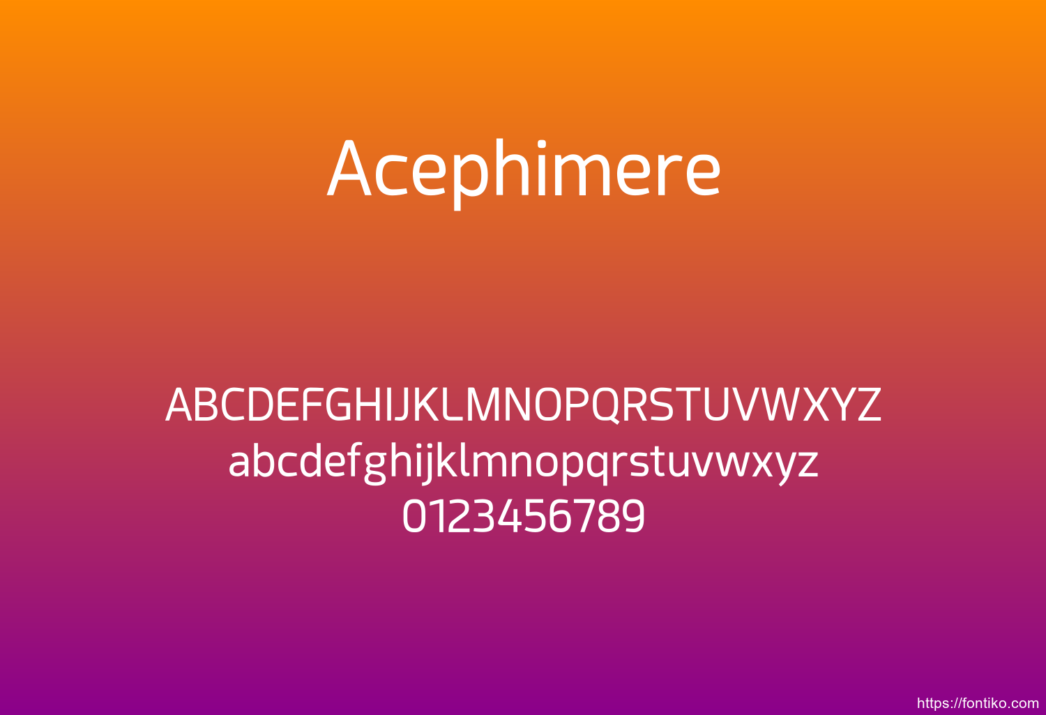 Acephimere font