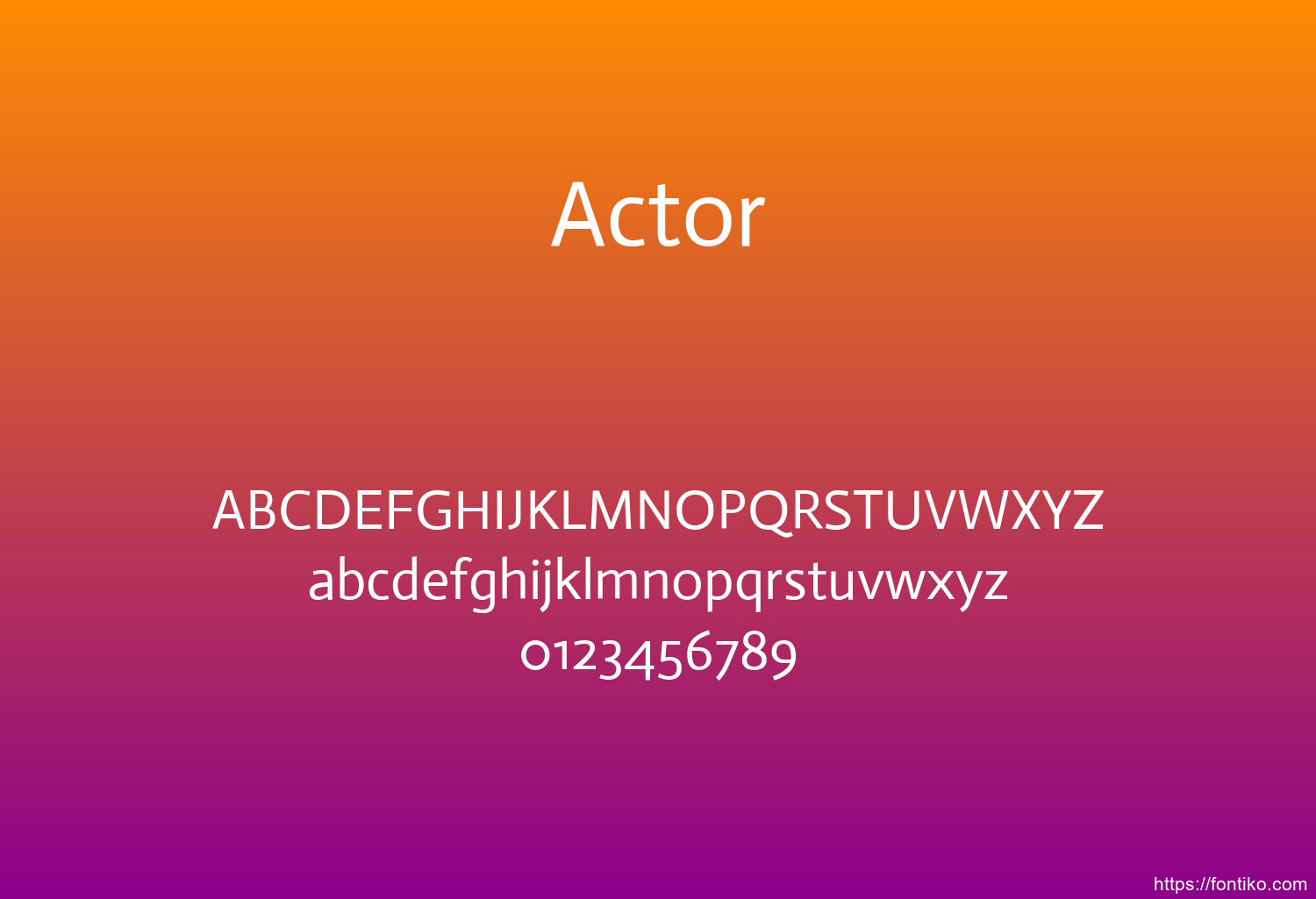 Actor font