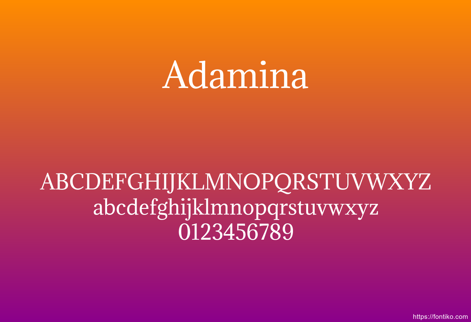 Adamina Adamina font