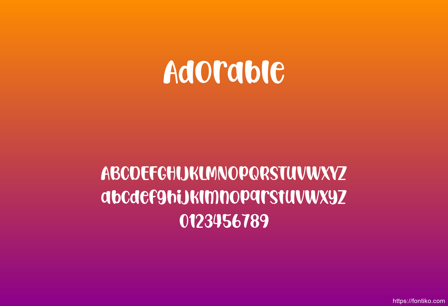 Adorable Adorable font