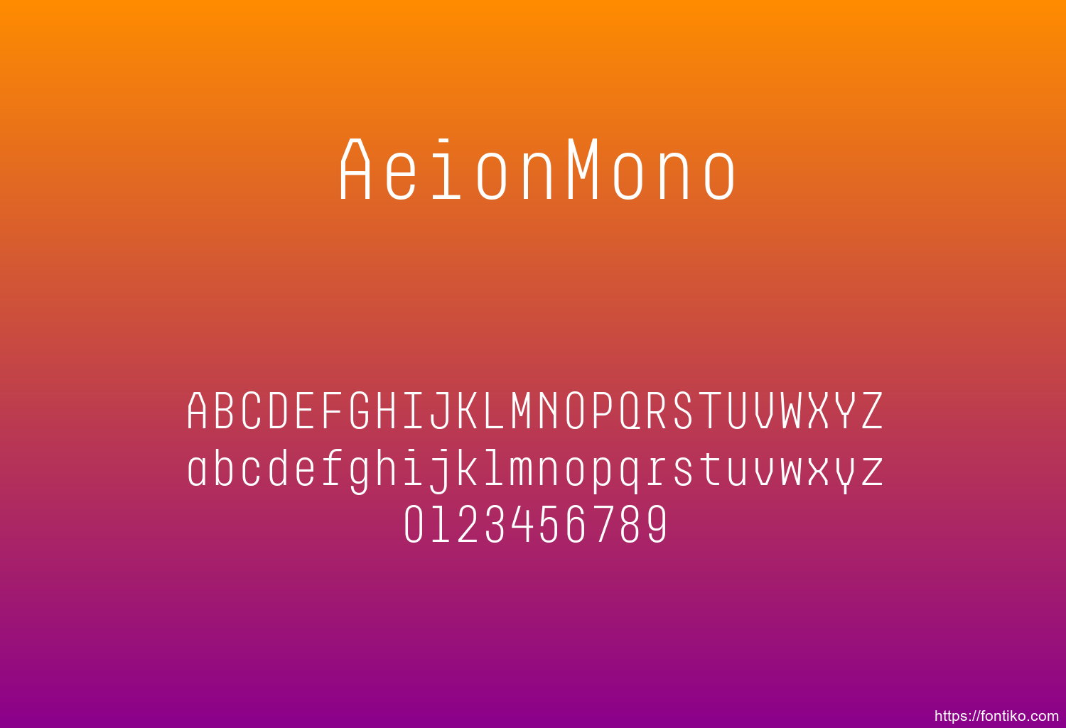 AeionMono AeionMono font