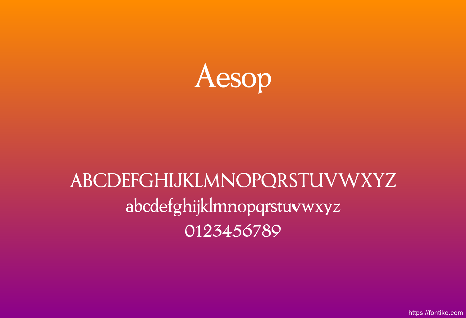 Aesop font
