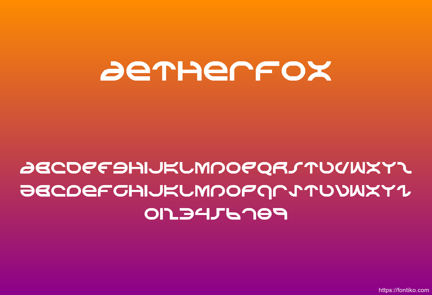 Aetherfox Aetherfox font