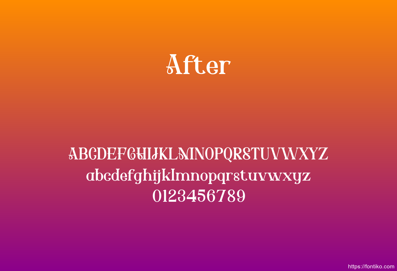 After font