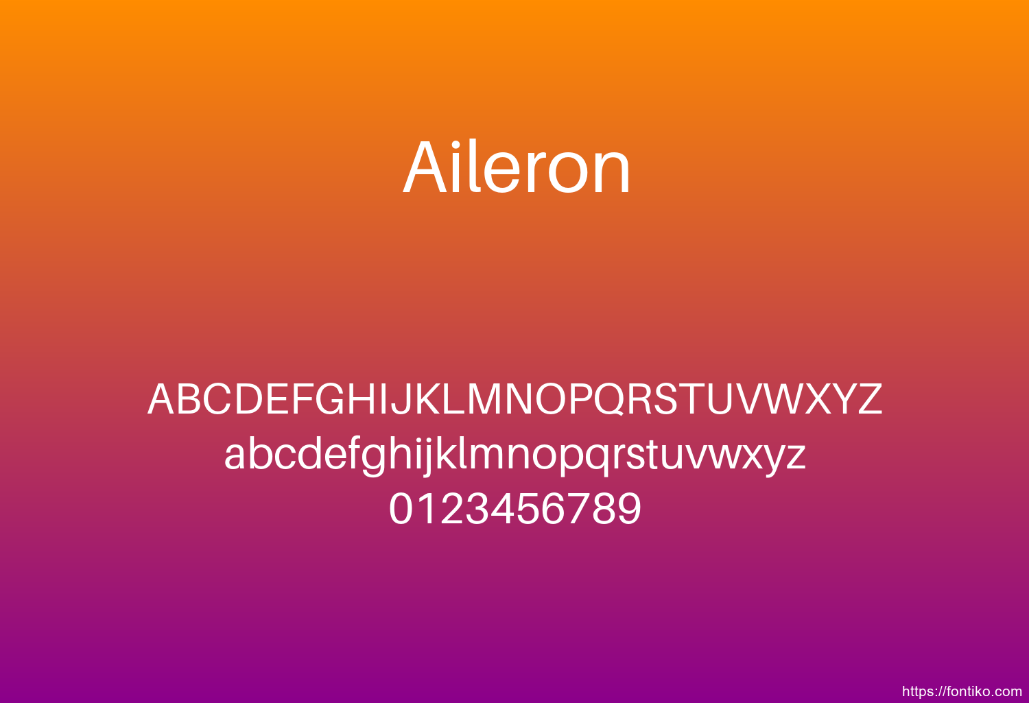 Aileron Aileron font