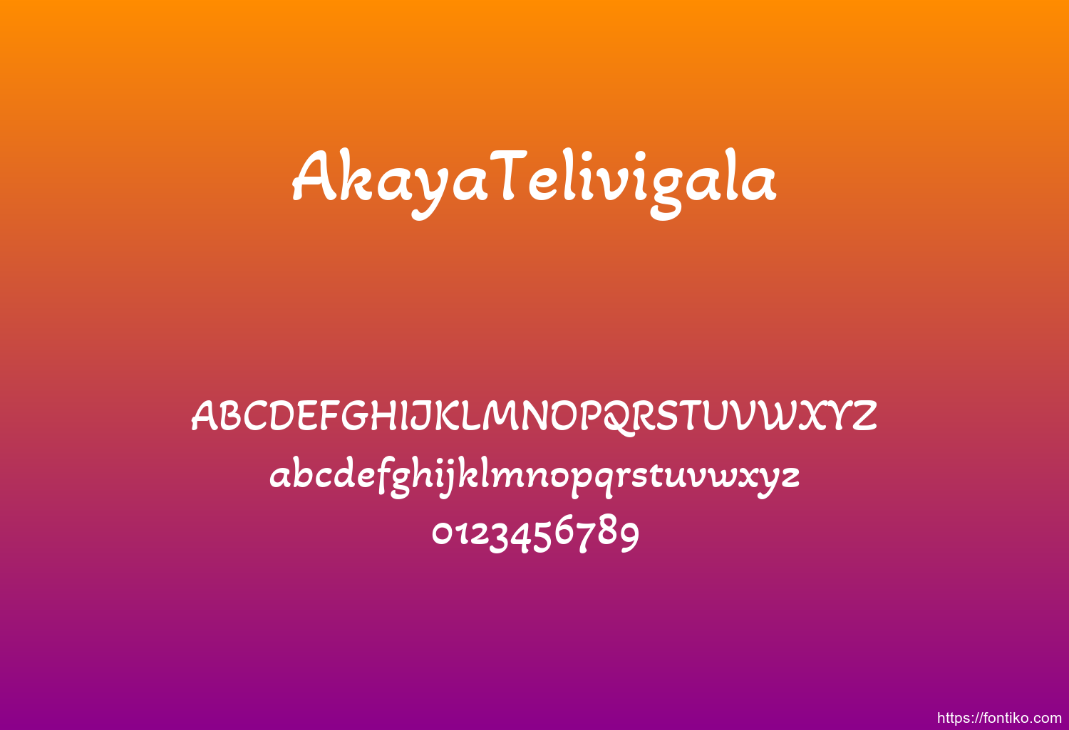 AkayaTelivigala font