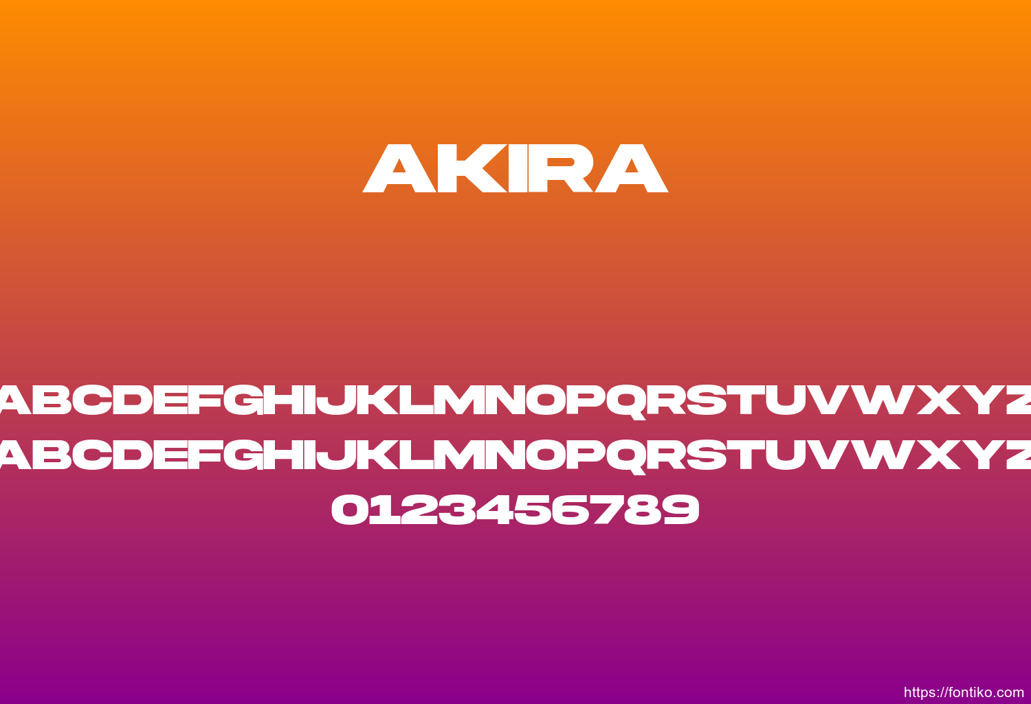 Akira Akira font
