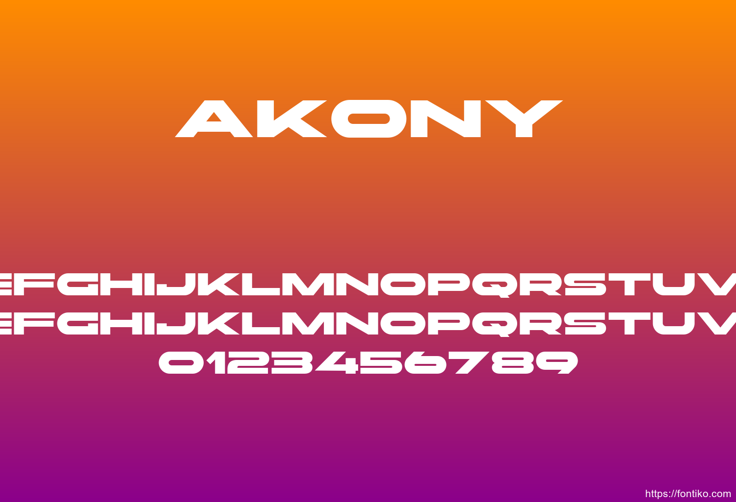 AKONY AKONY font