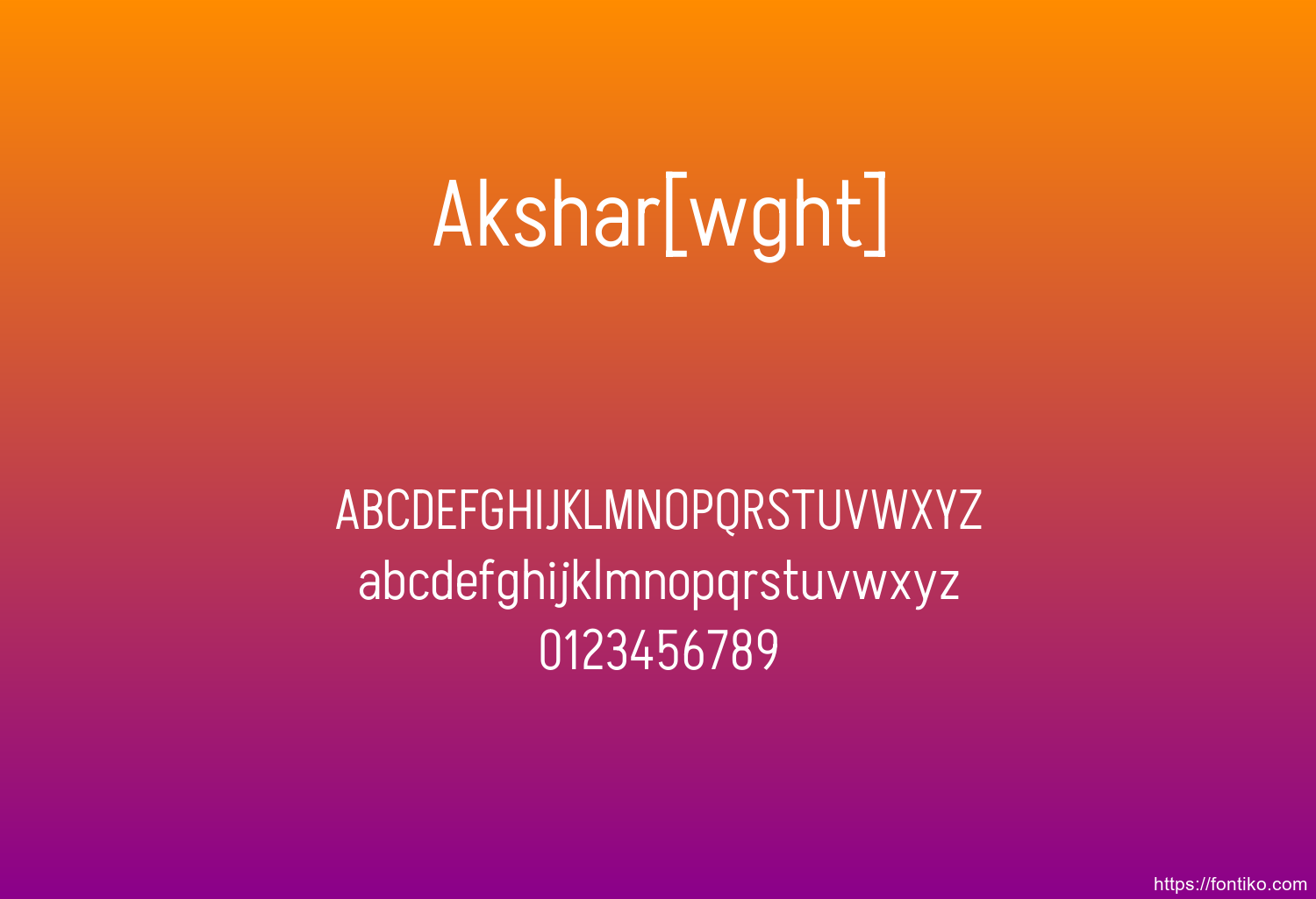 Akshar[wght] font