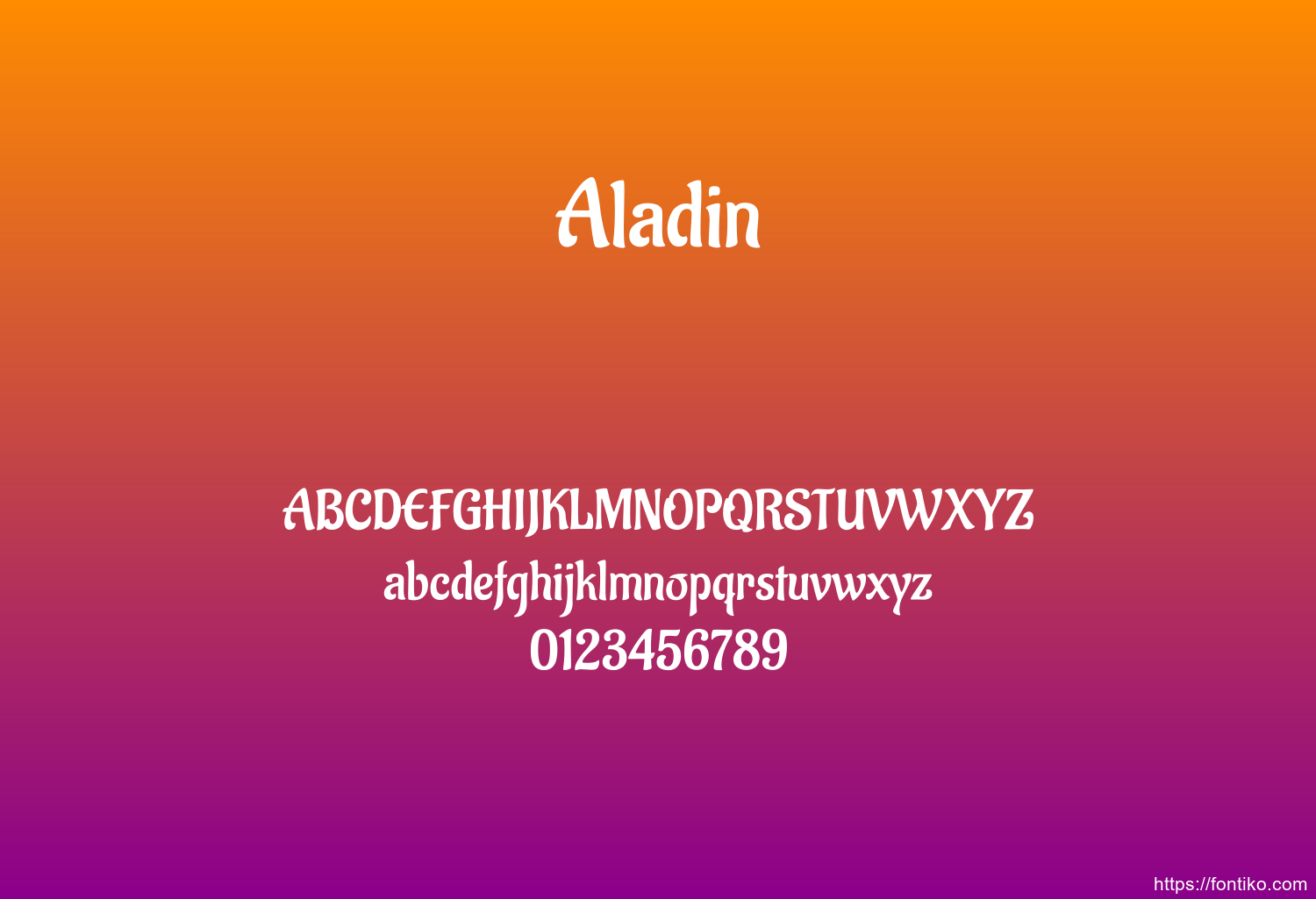 Aladin Aladin font