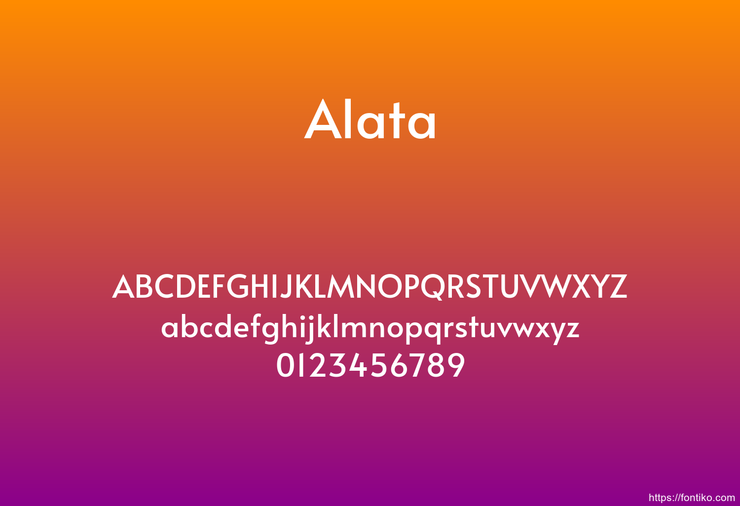 Alata font