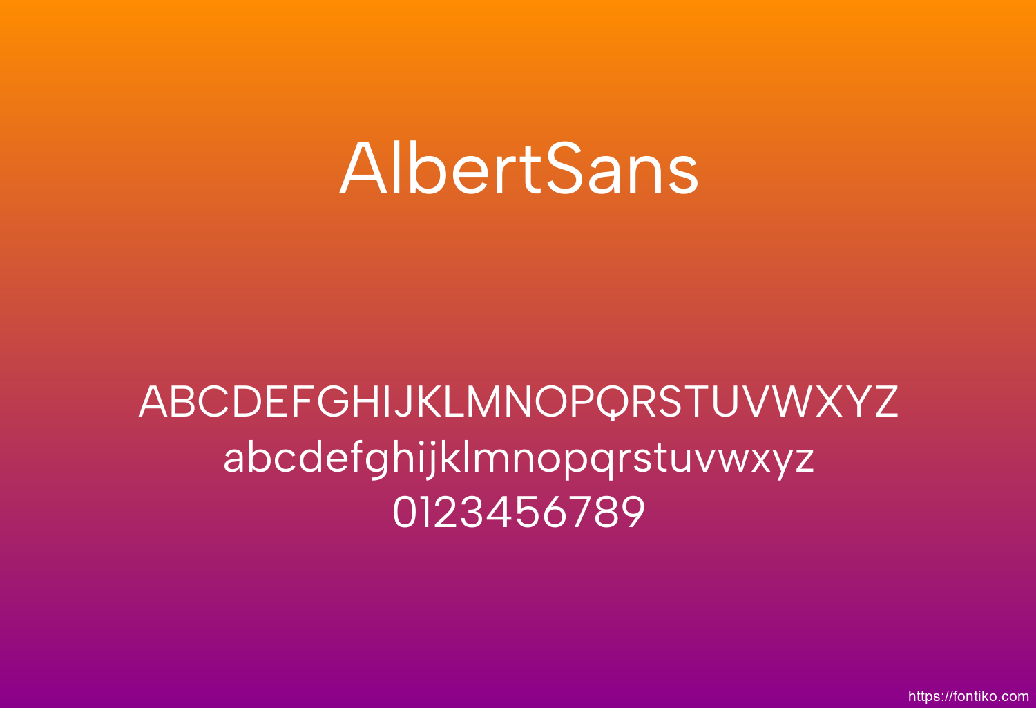 AlbertSans font