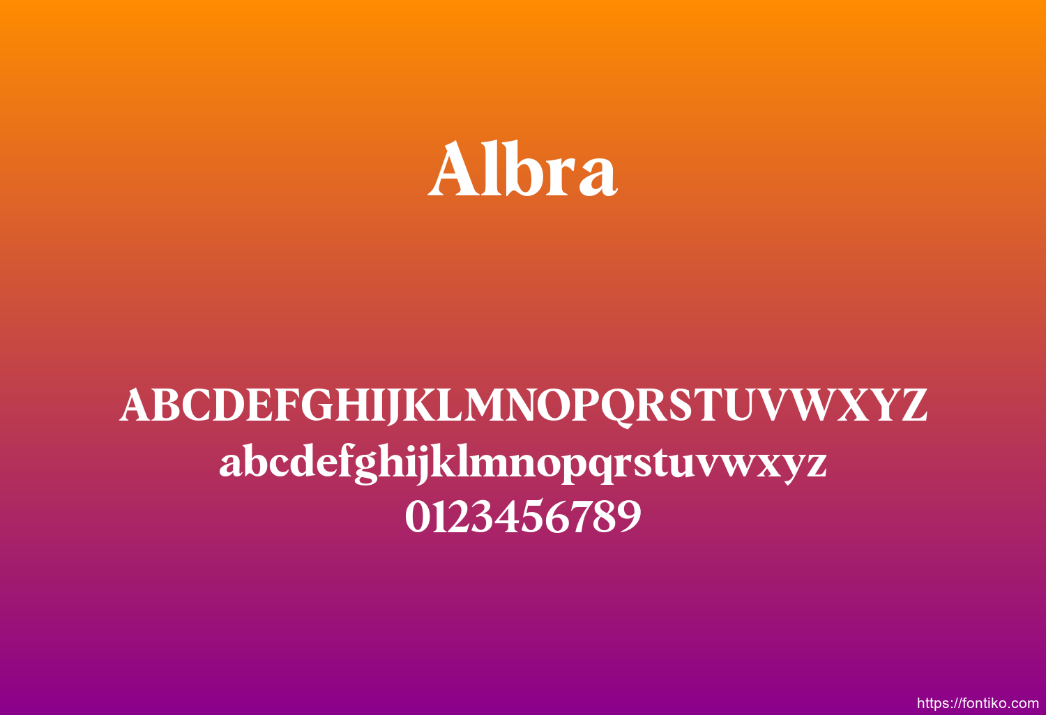 Albra font