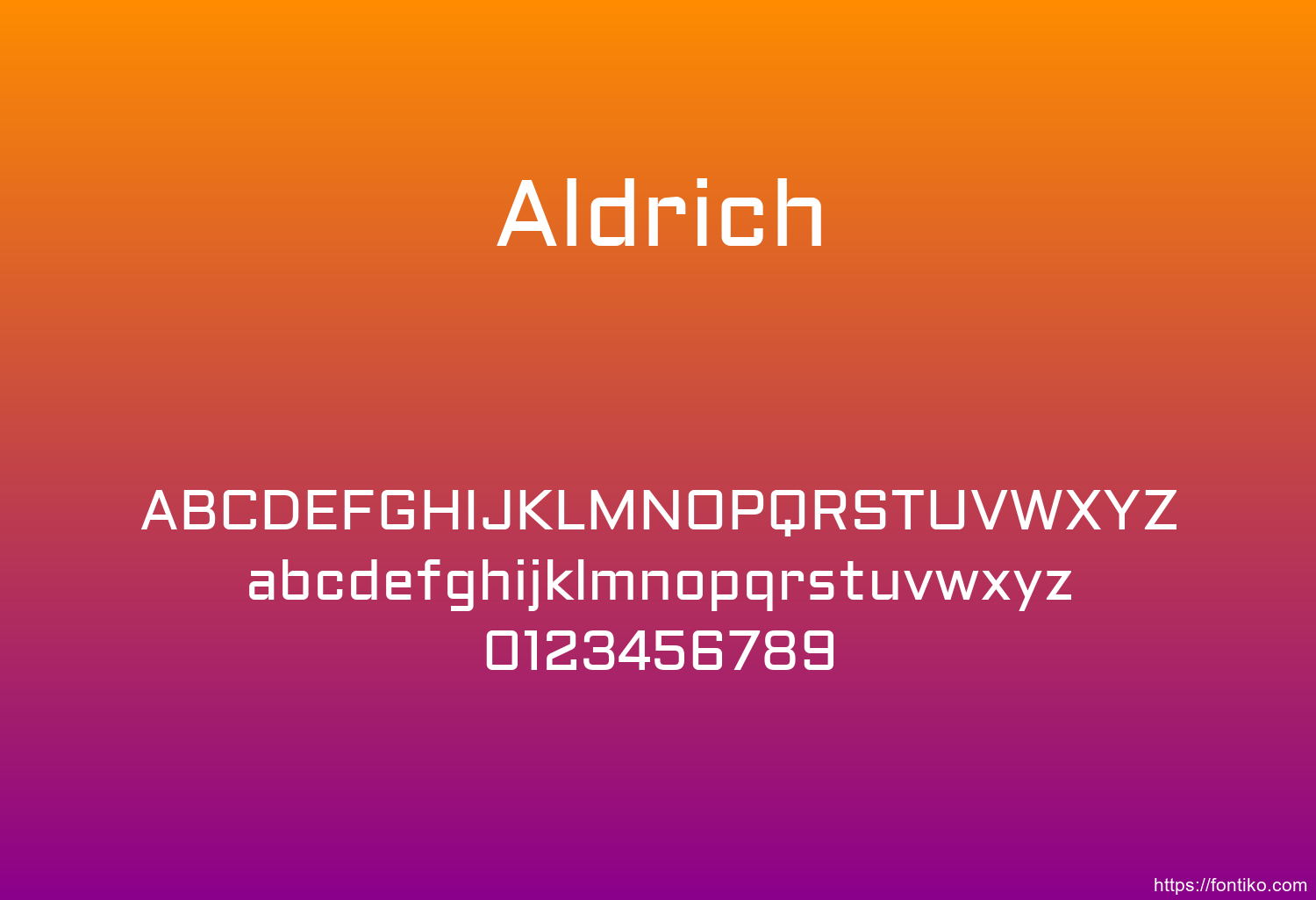 Aldrich Aldrich font