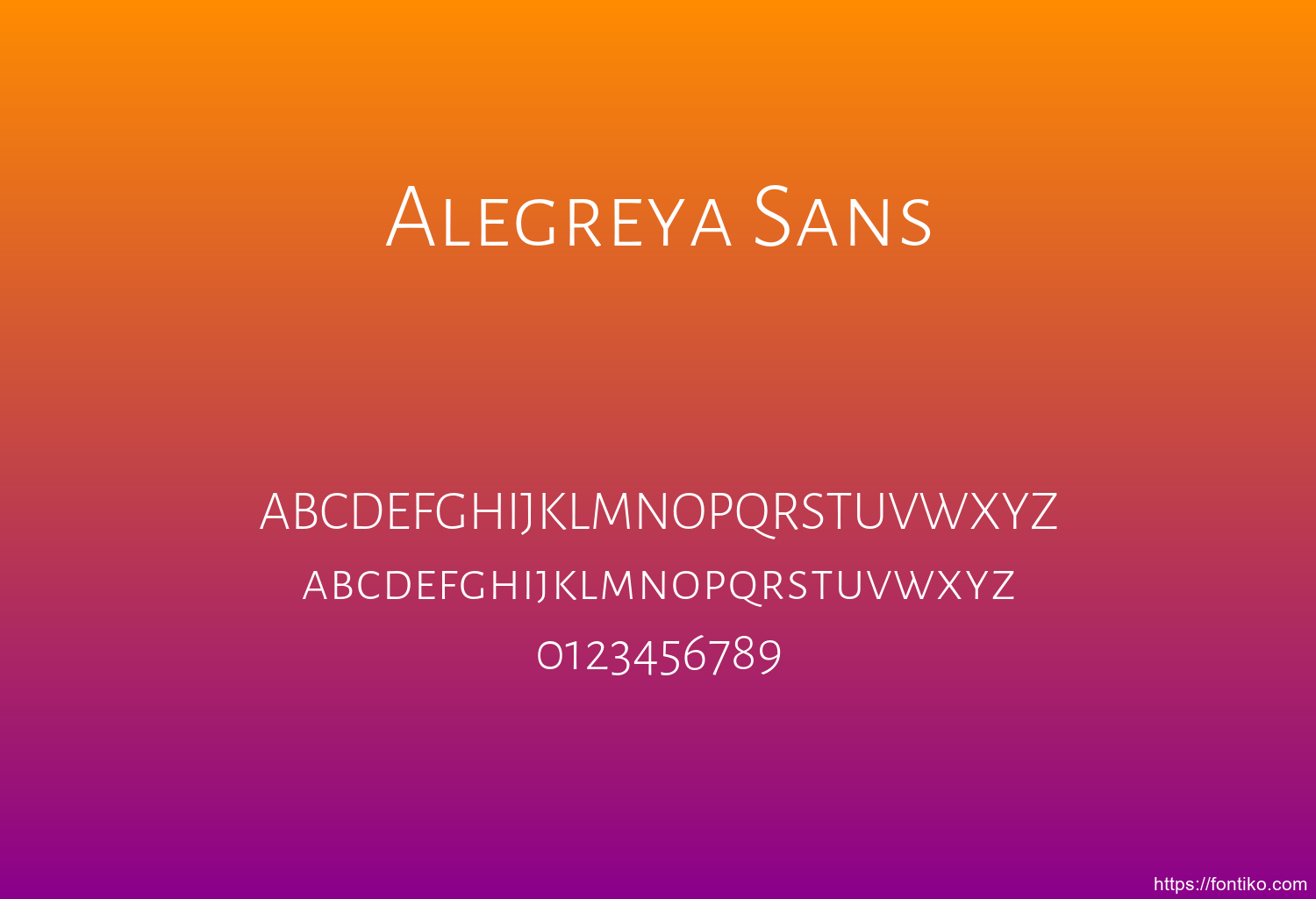 Alegreya Sans font
