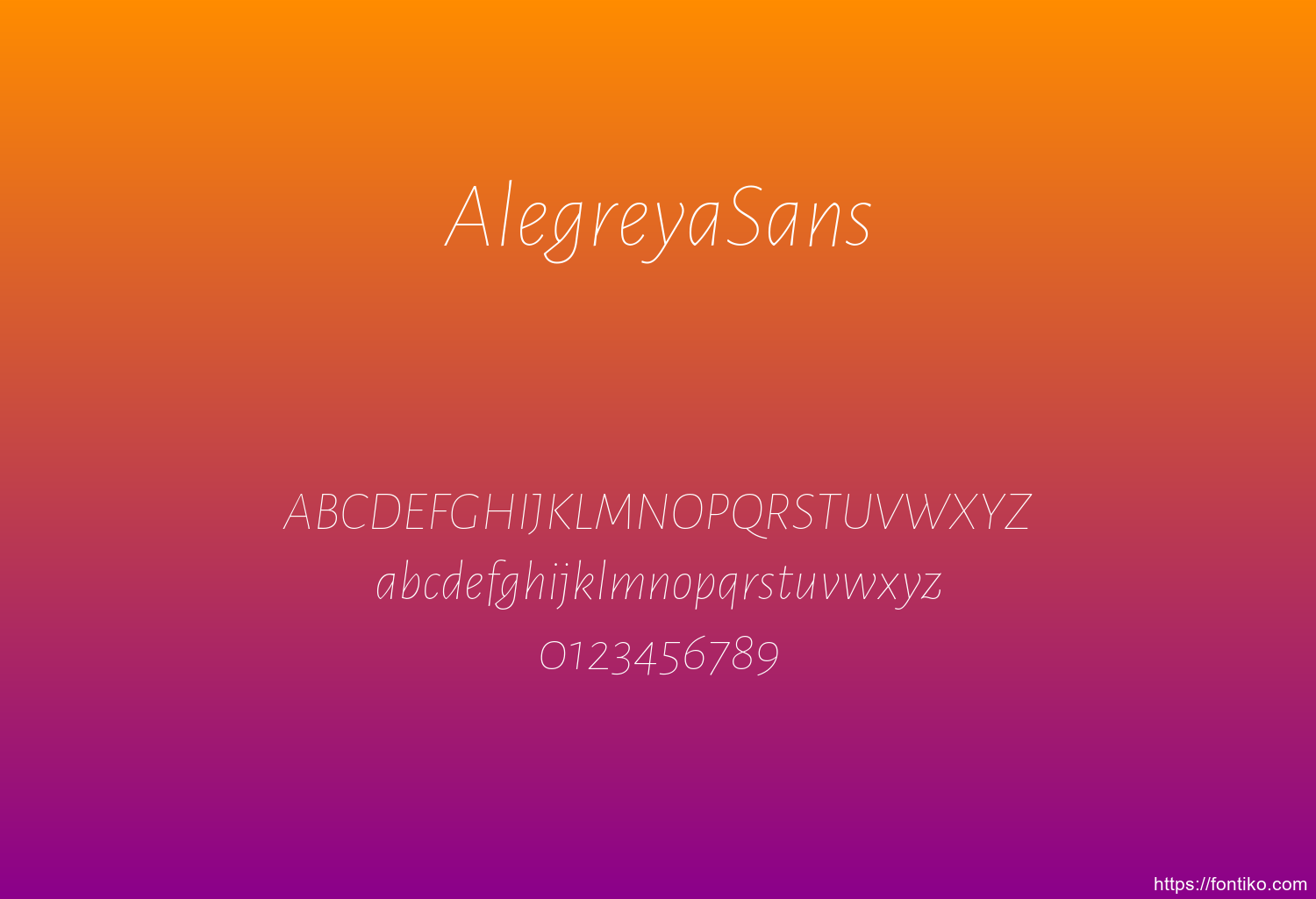 AlegreyaSans font