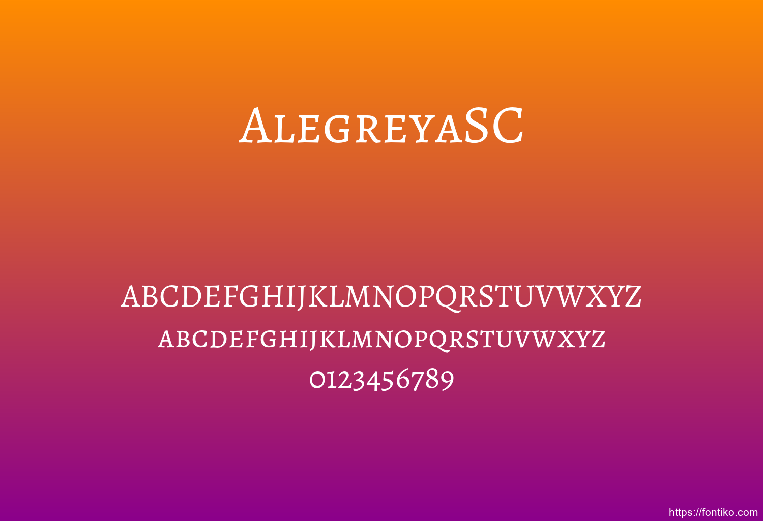 AlegreyaSC font