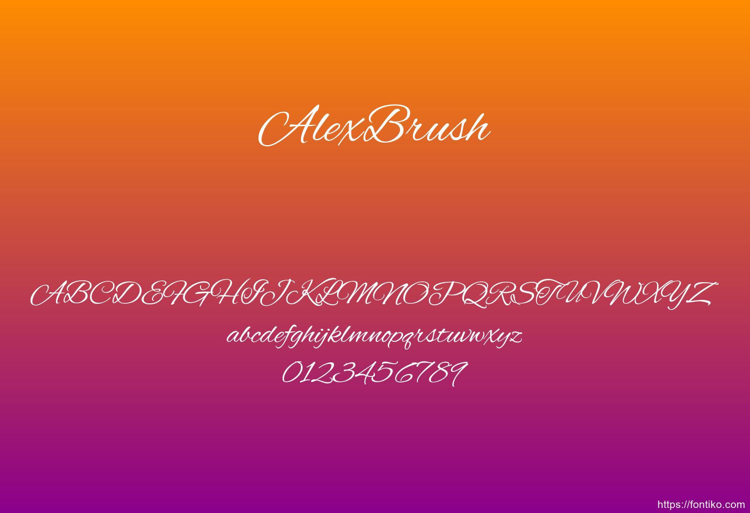 AlexBrush font