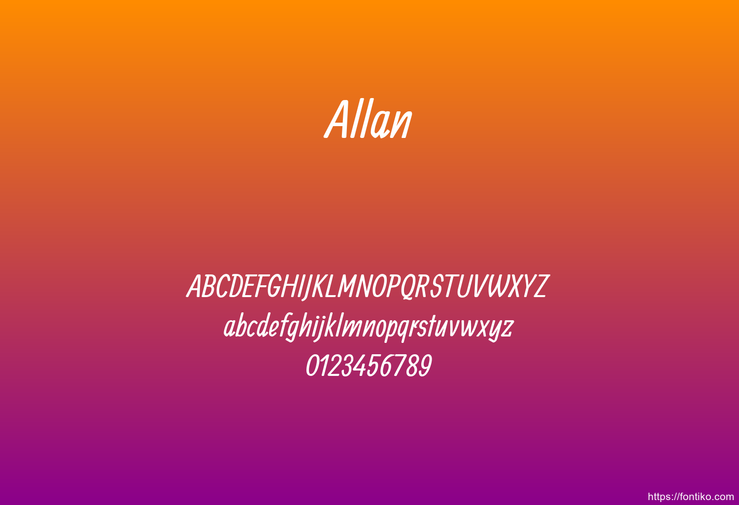Allan Allan font