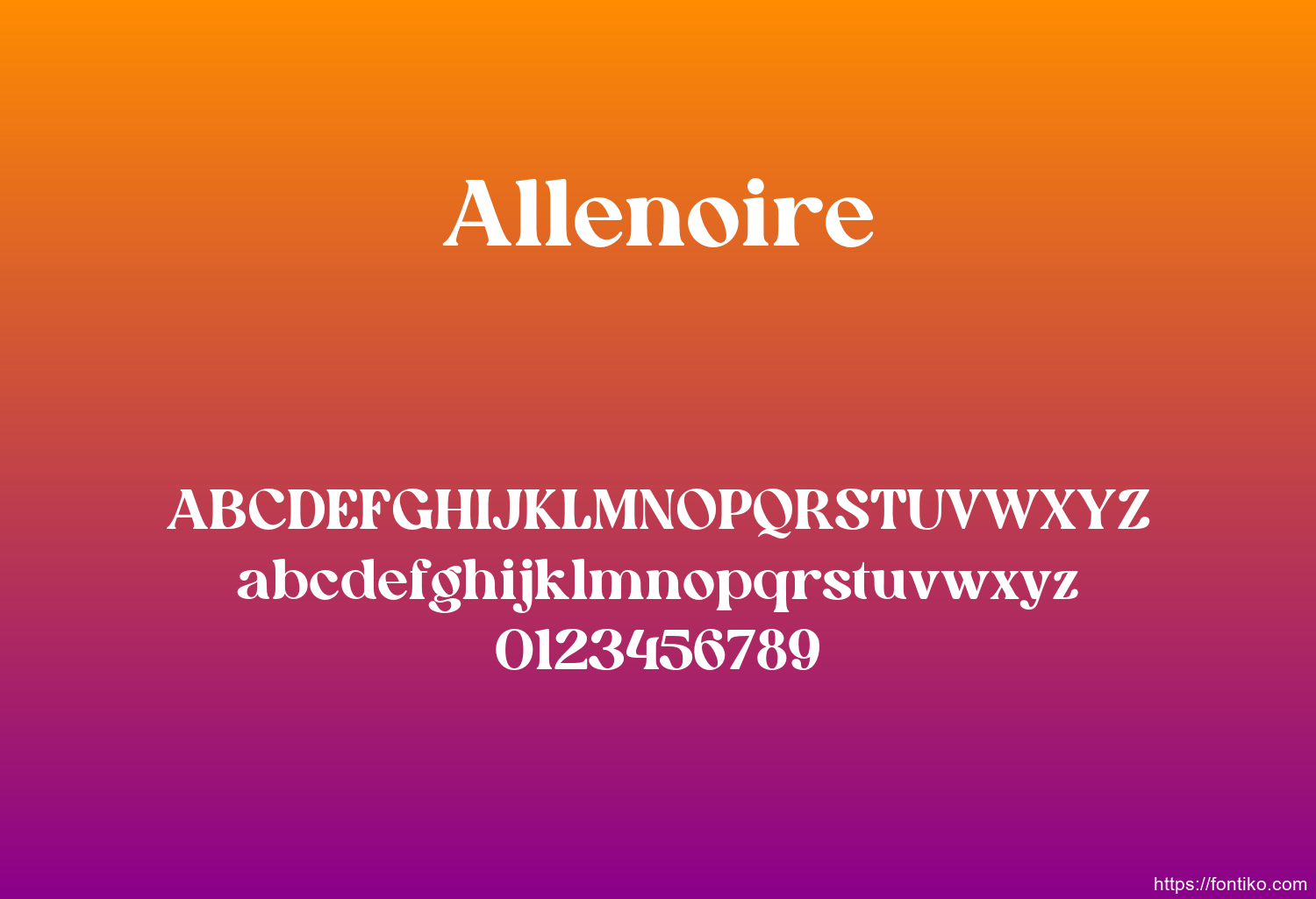 Allenoire Allenoire font