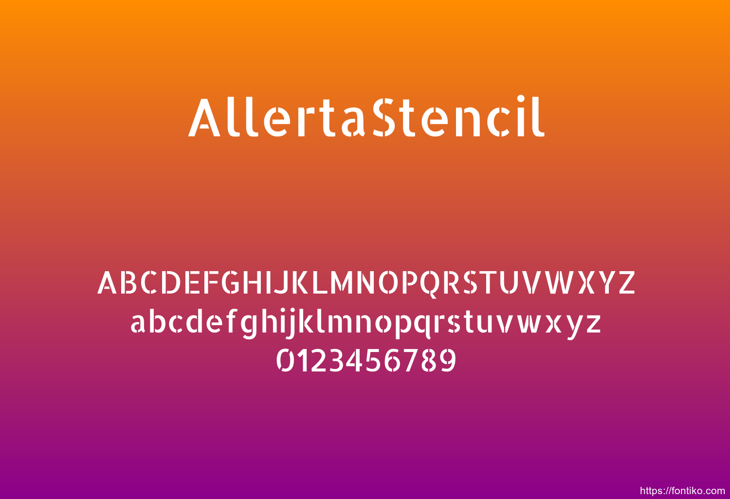 AllertaStencil font