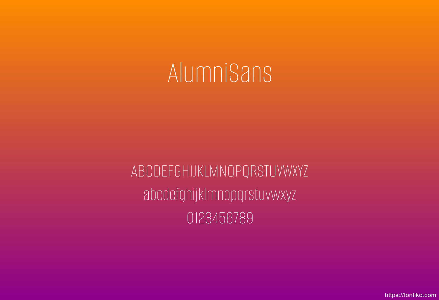 AlumniSans font