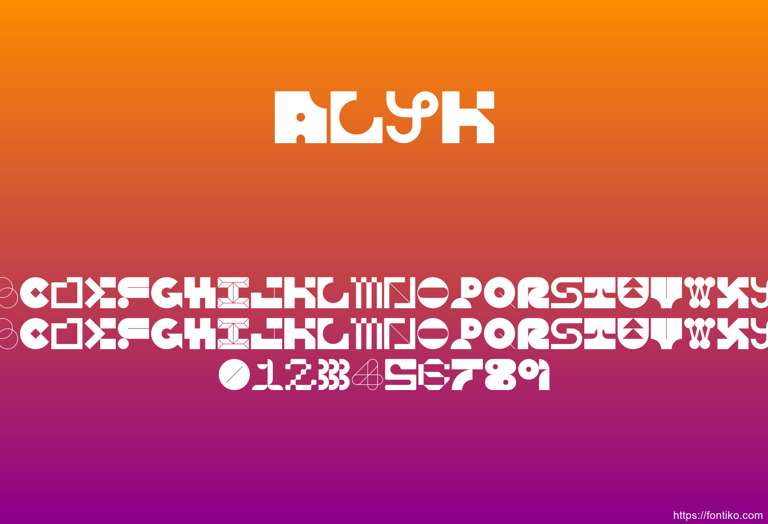 Alyk font