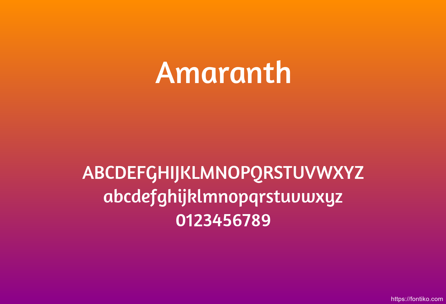 Amaranth font