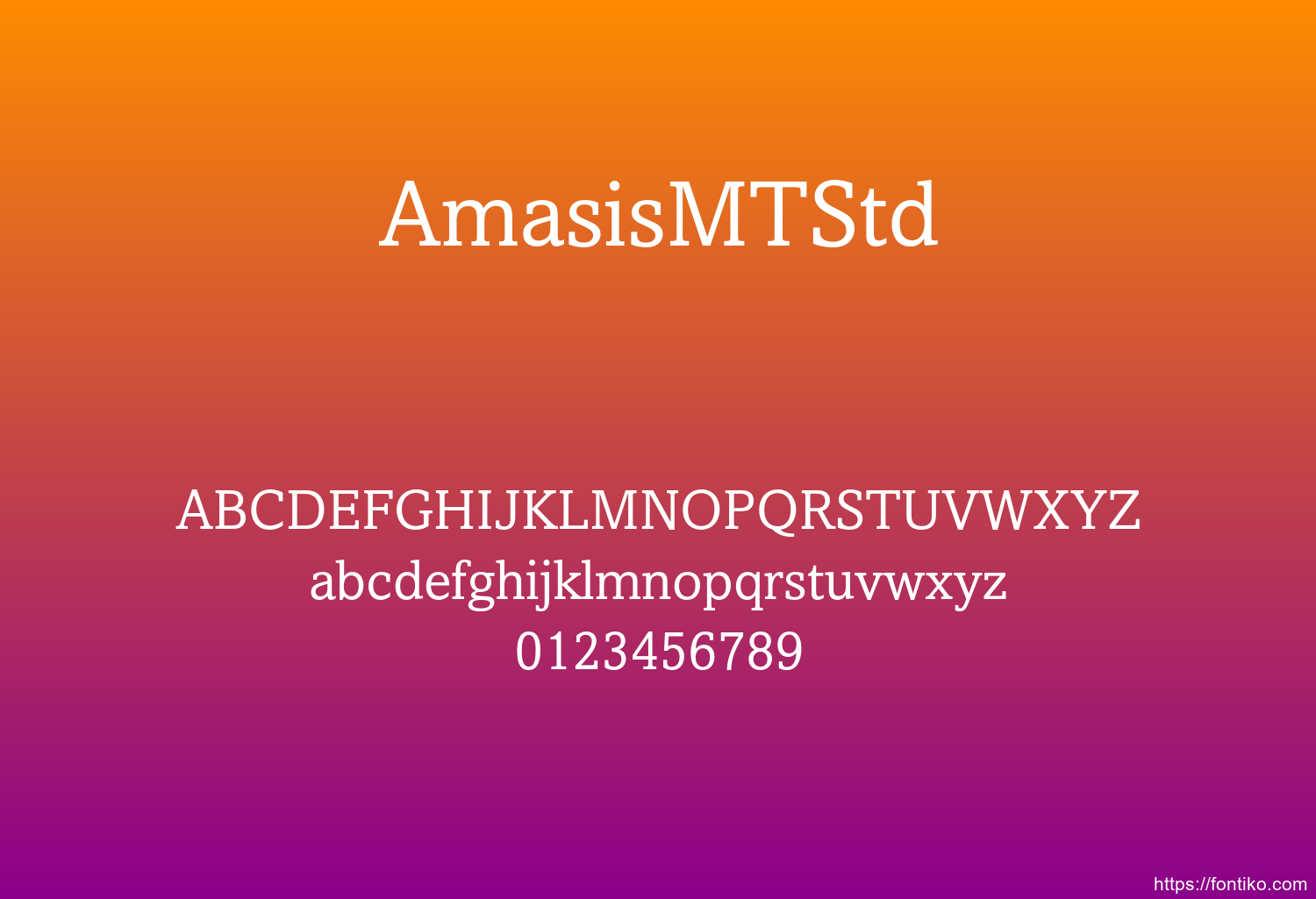 AmasisMTStd AmasisMTStd font