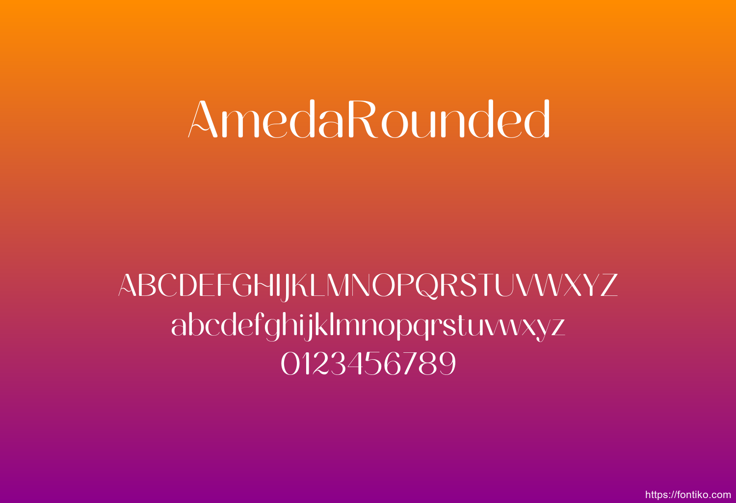 AmedaRounded AmedaRounded font