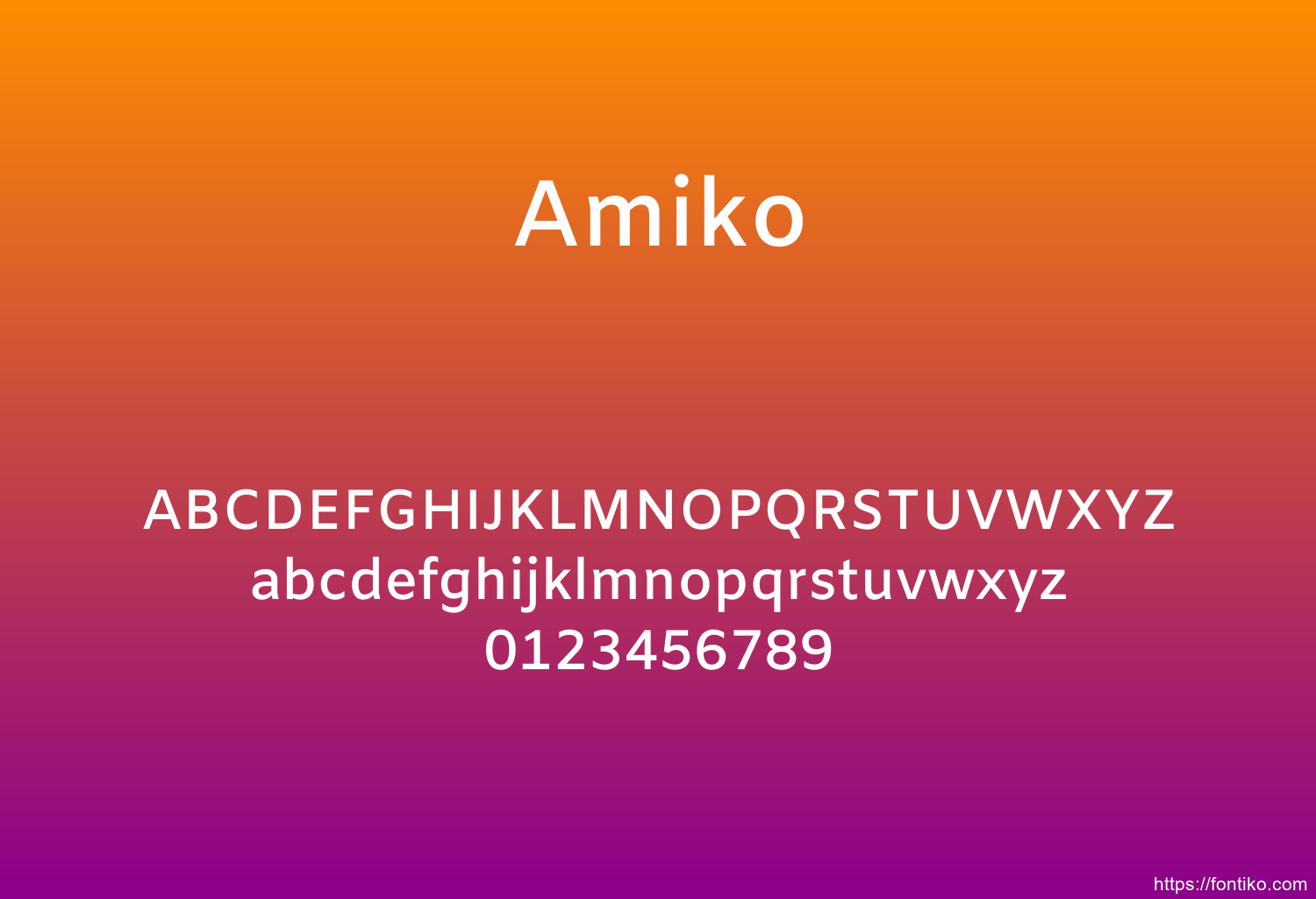 Amiko font