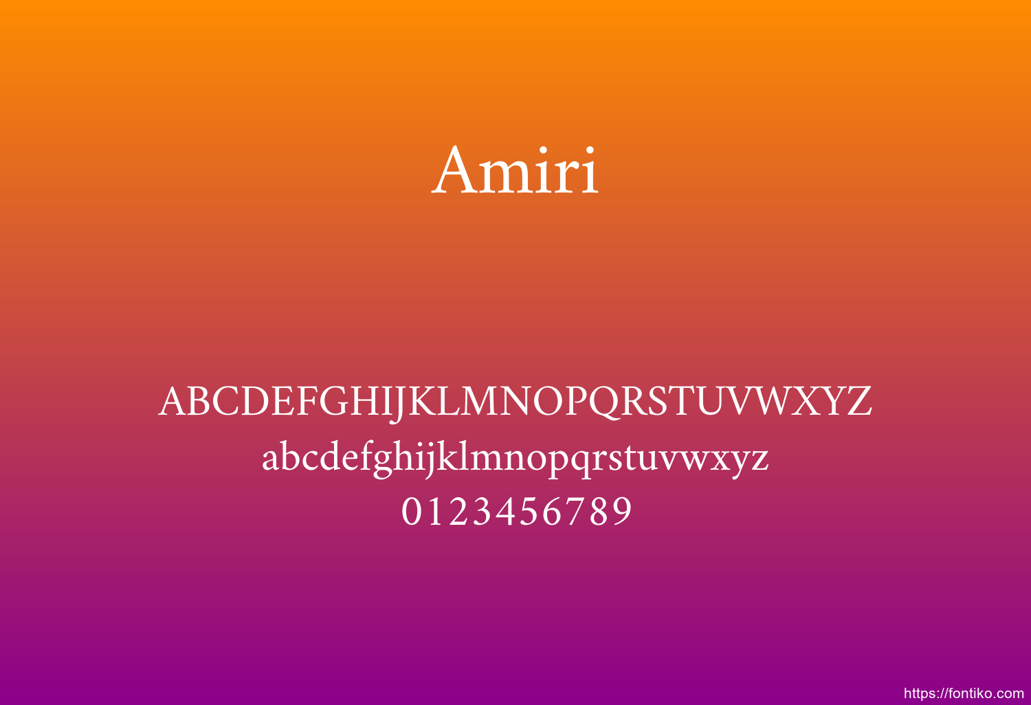 Amiri Amiri font