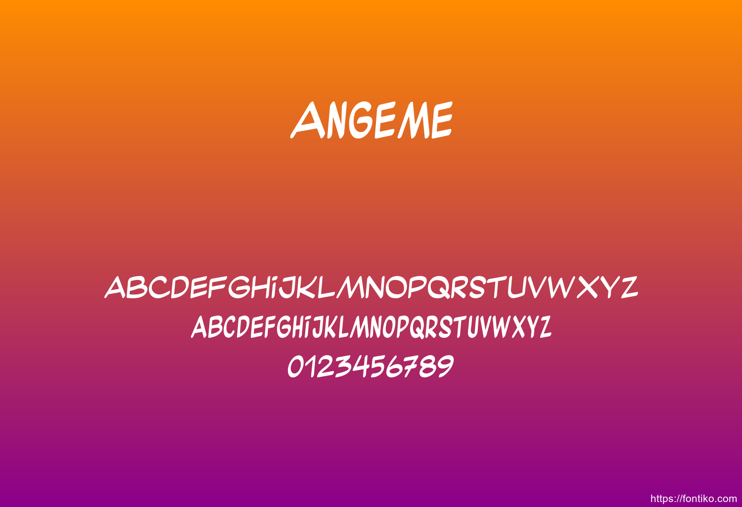 Angeme Angeme font