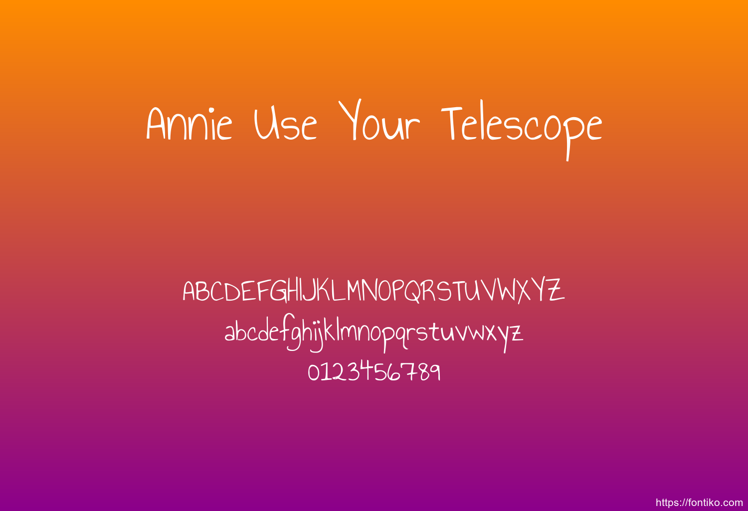Annie Use Your Telescope font