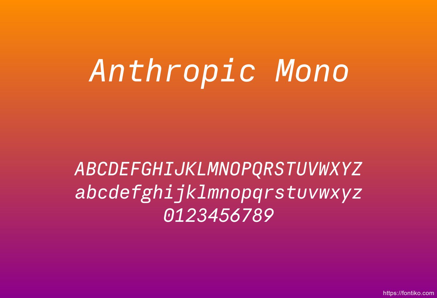 Anthropic Mono font