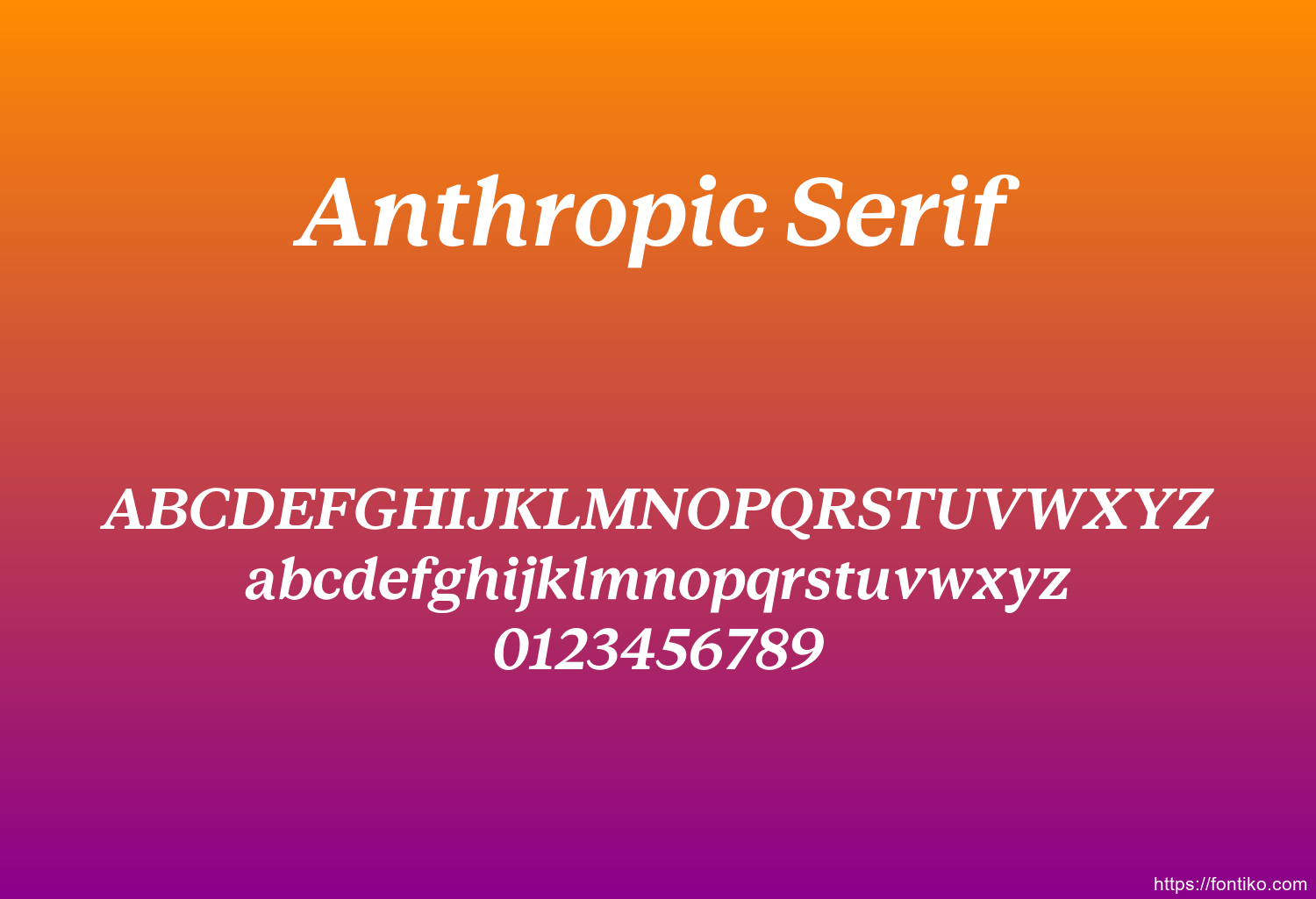 Anthropic Serif font