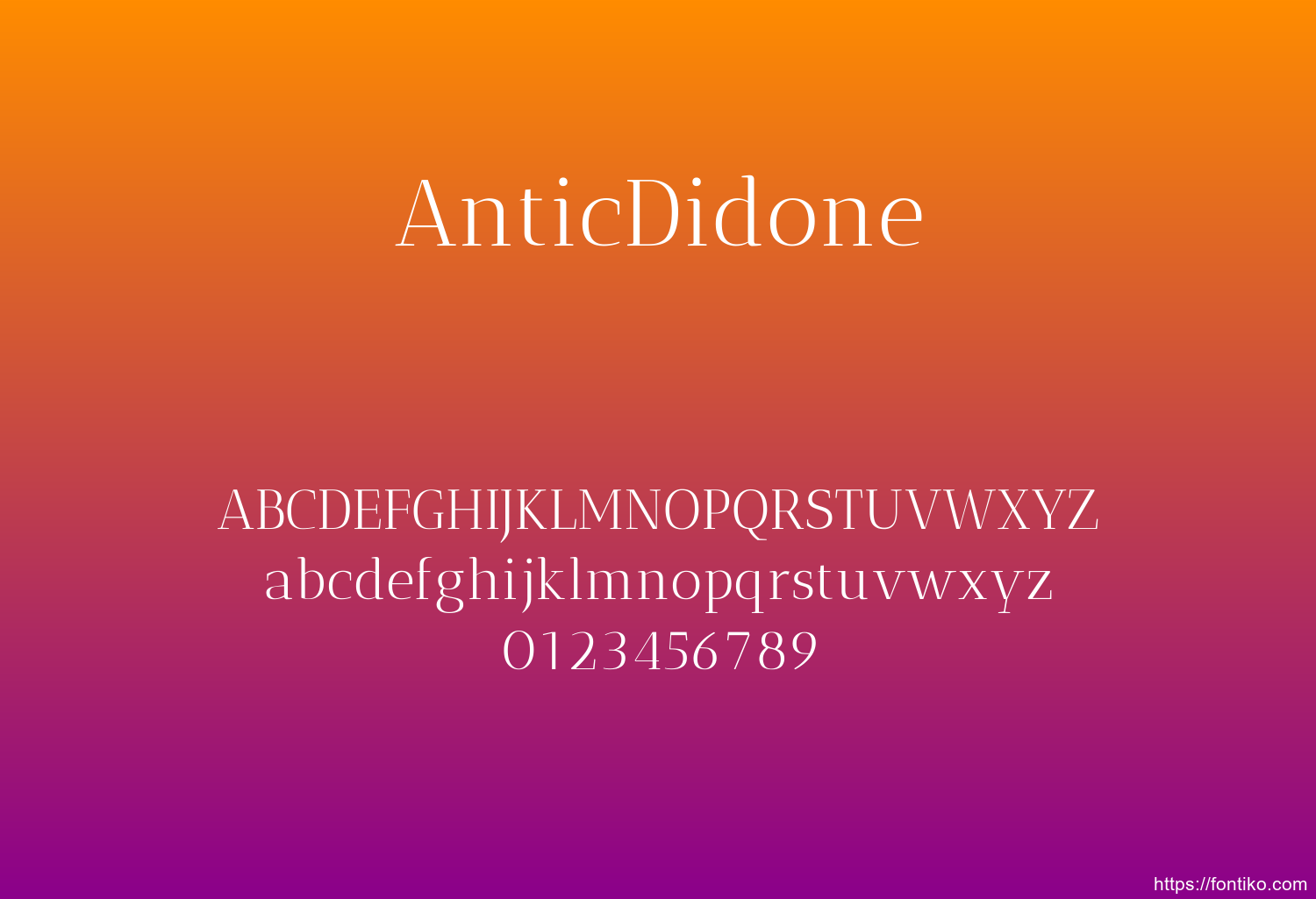 AnticDidone font