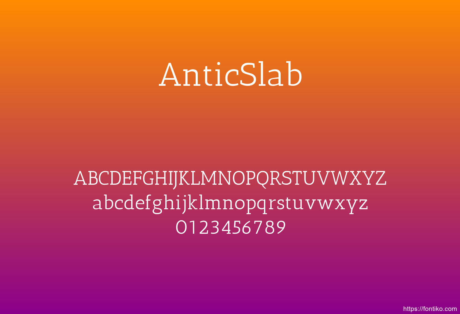 AnticSlab font