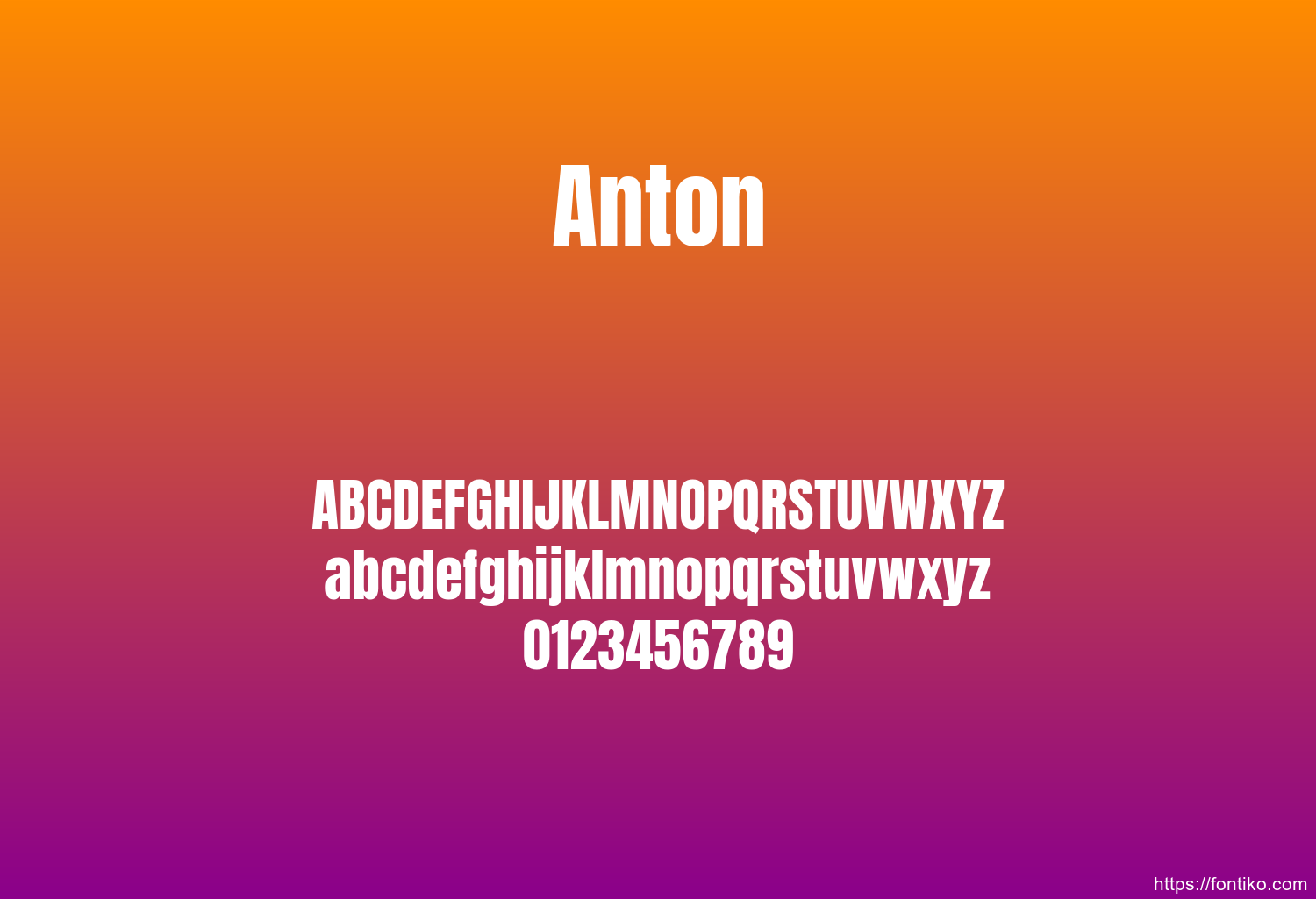 Anton Anton font