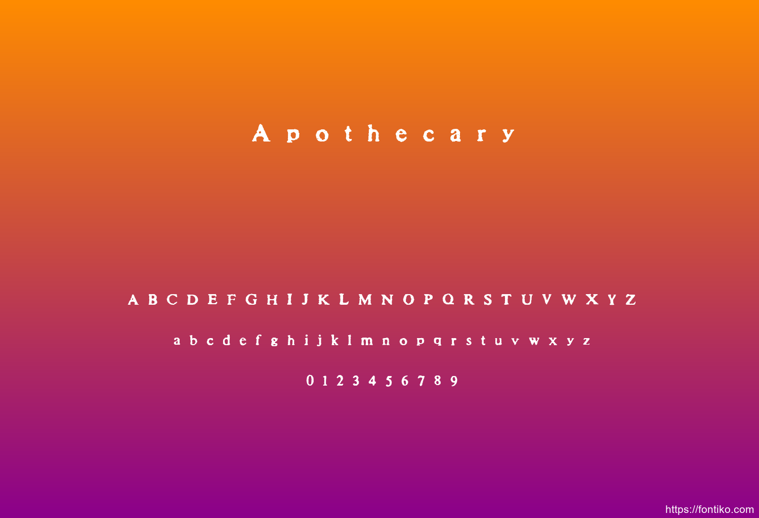 Apothecary font