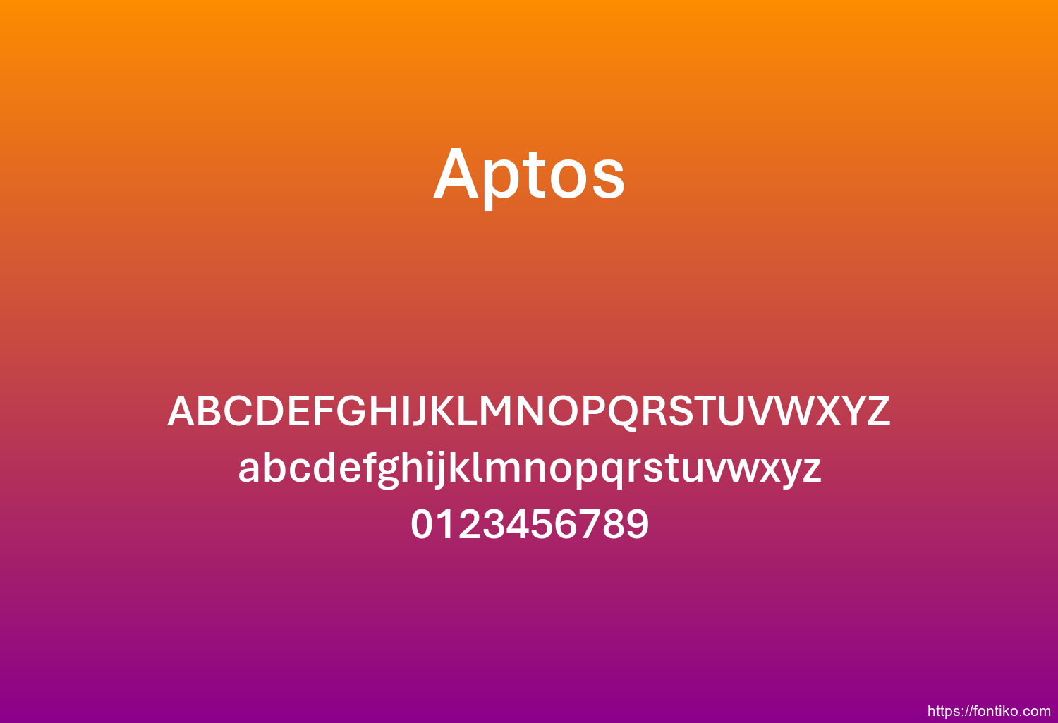 Aptos font