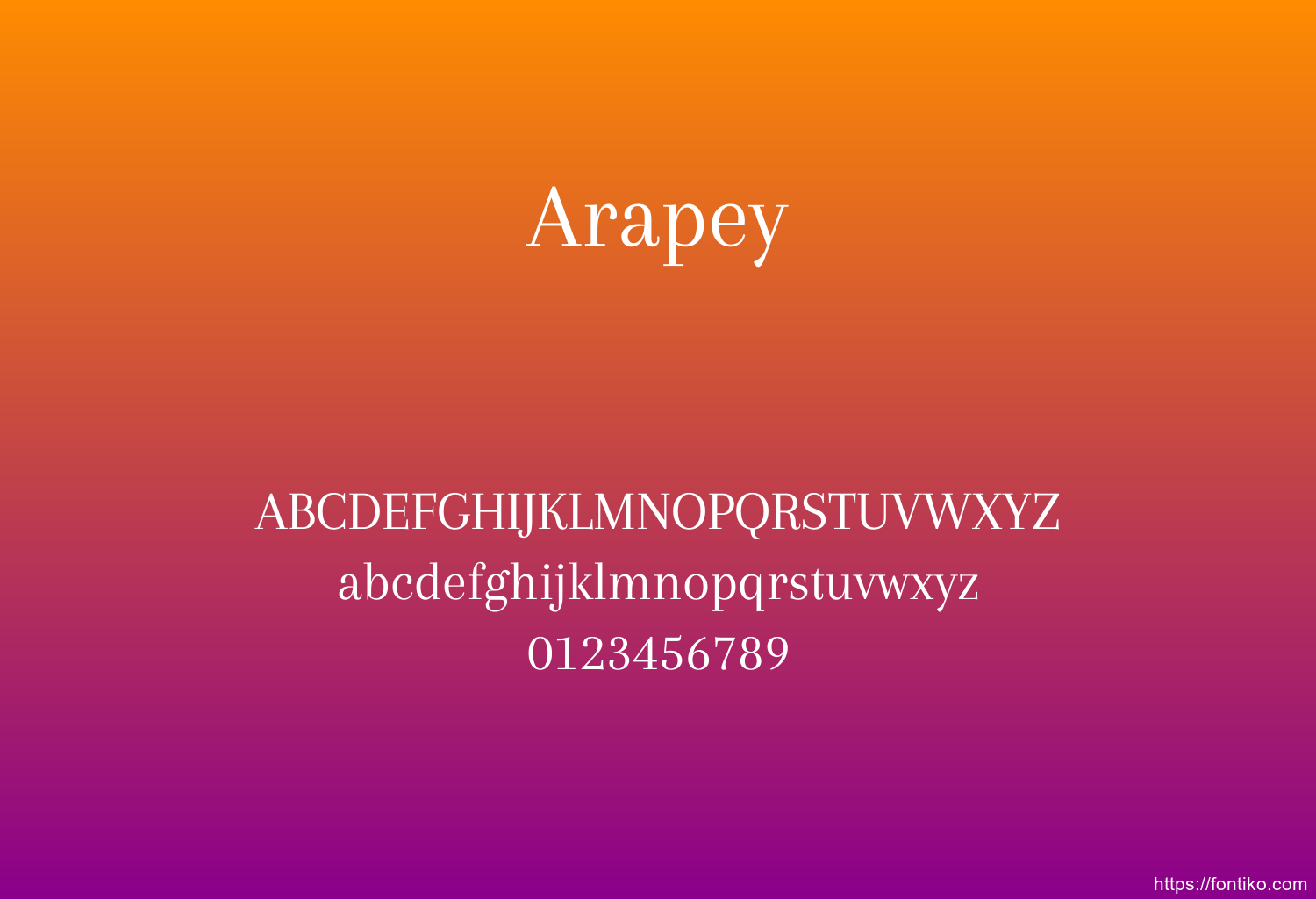 Arapey font